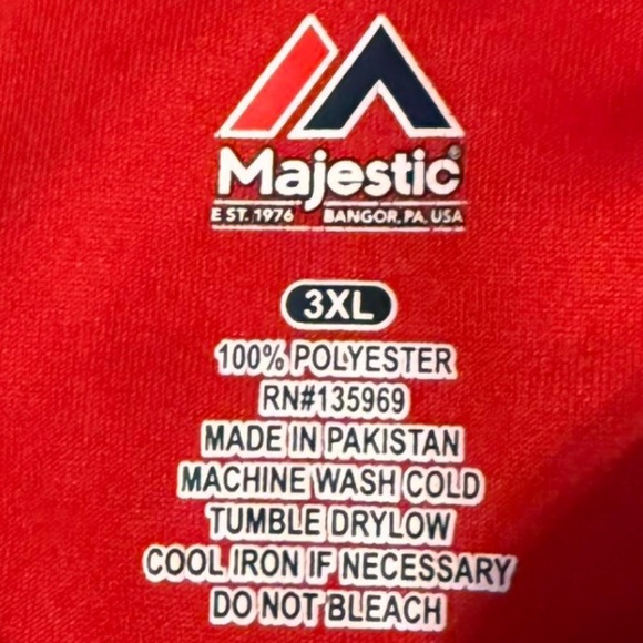 Philadelphia Phillies Majestic Bold Red 3XL Zip Up Hoodie Jacket - Picture 6 of 6